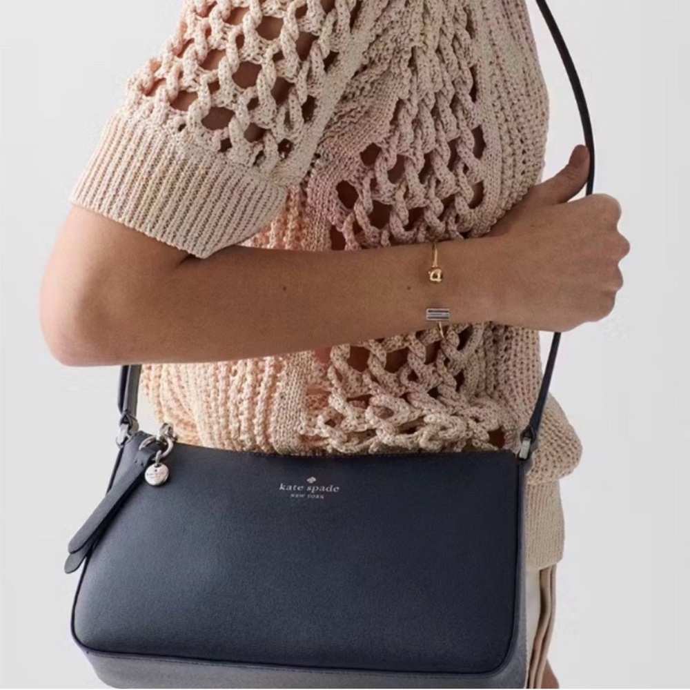 NWT Kate Spade Ginnie Medium Crossbody Bag. Navy Blue - Picture 2 of 7